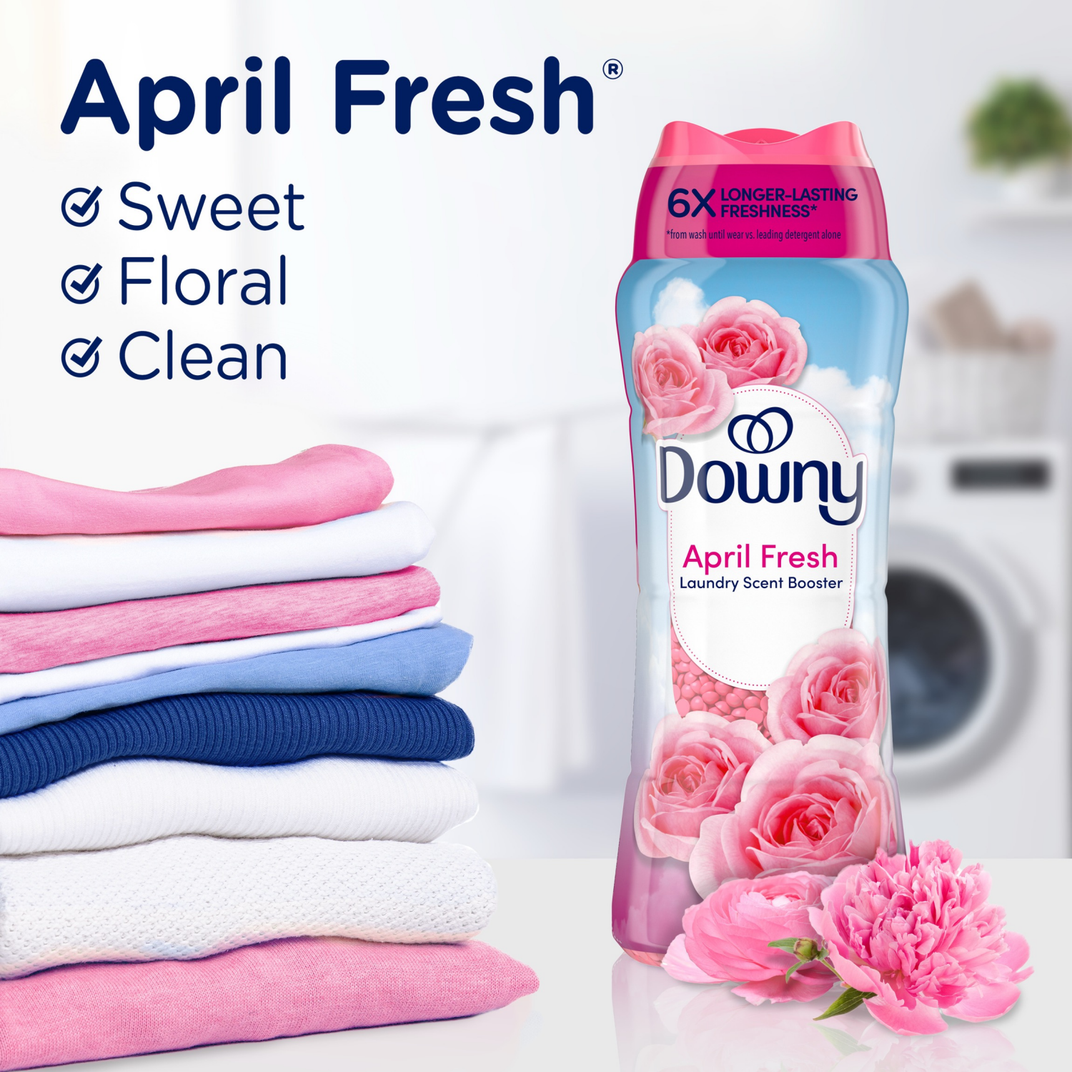 slide 5 of 5, Downy April Fresh In-Wash Scent Booster Beads - 30.1oz, 30.1 oz
