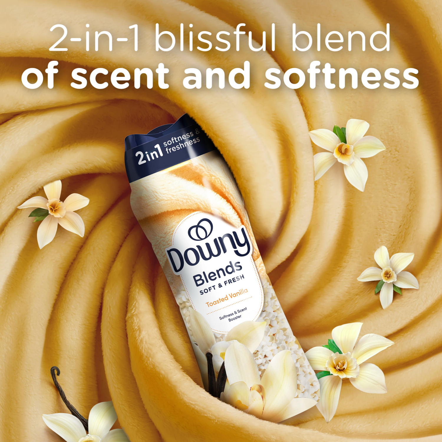 slide 4 of 5, Downy Blends Soft & Fresh In-Wash Scent Booster - Toasted Vanilla Scented Laundry Bead - 13oz, 13 oz