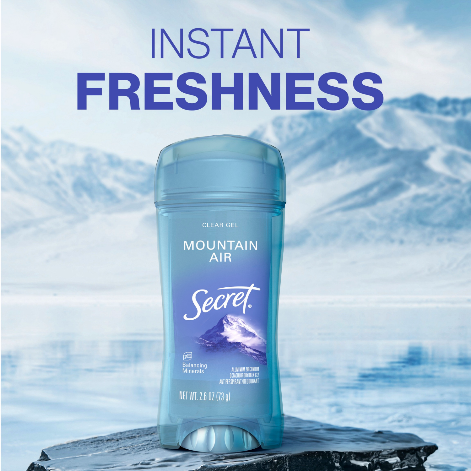 slide 2 of 8, Secret Fresh Clear Gel Antiperspirant & Deodorant for Women, Mountain Air, 2.6oz, 2.6 oz
