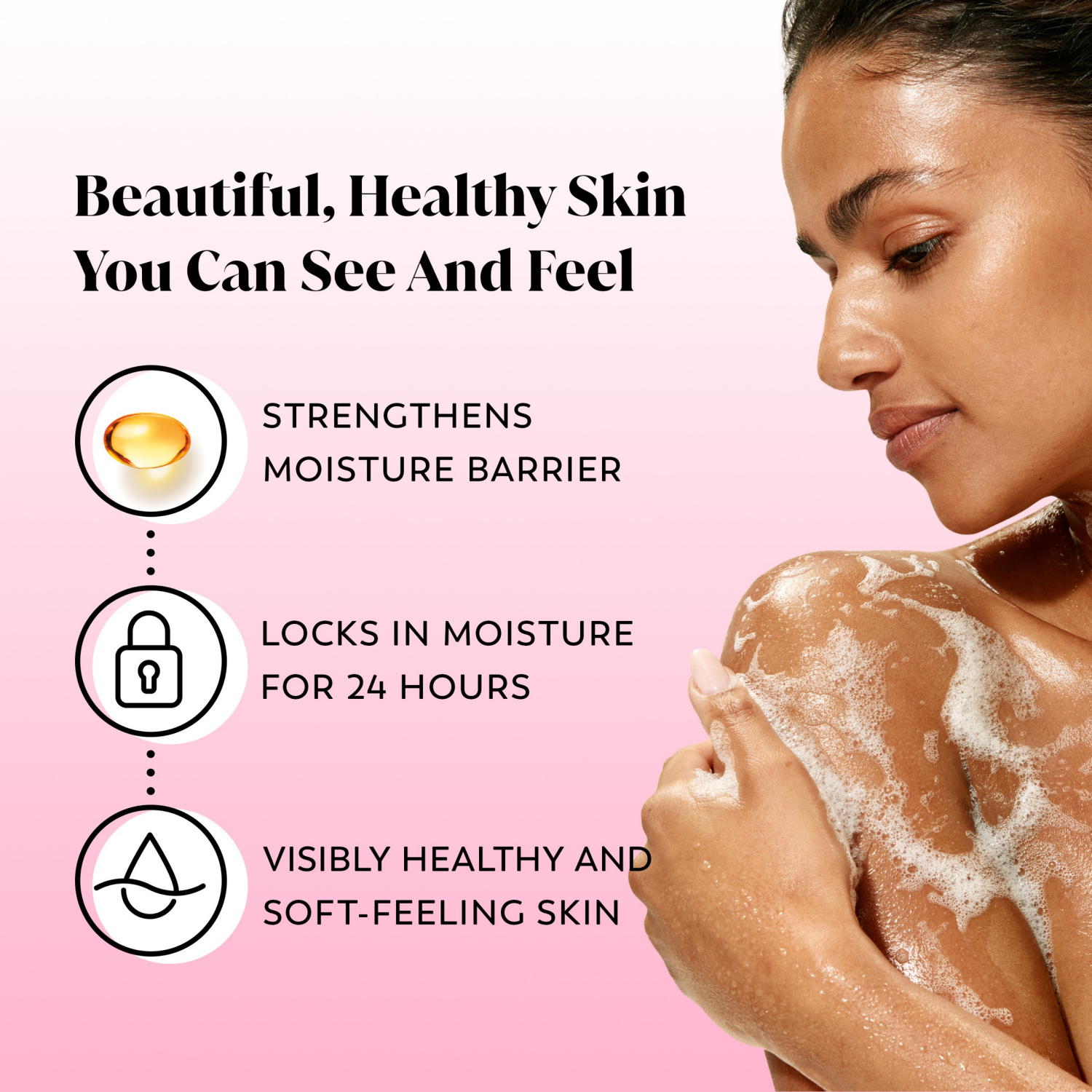 slide 8 of 8, Olay Ultra Moisture Soothing Body Wash with Oat Extract, 22 fl oz, Moisturizing Body Wash for Sensitive Skin, 22 fl oz