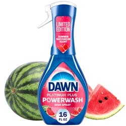Dawn Powerwash Spray, Dish Soap, Dishwashing Liquid, Summer Watermelon, 1 Starter Kit, 16 Fl Oz