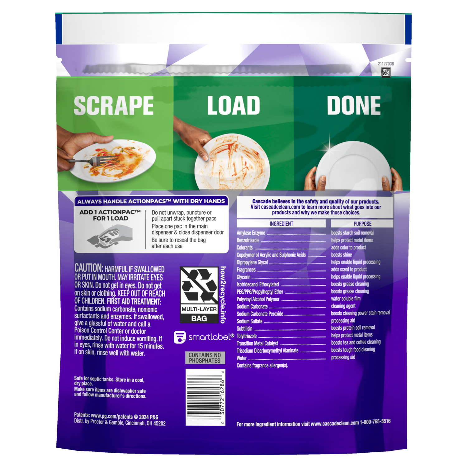 slide 3 of 8, Cascade Platinum Plus Actionpacs Fresh Scent 40 Ct - 40 CT, 40 ct