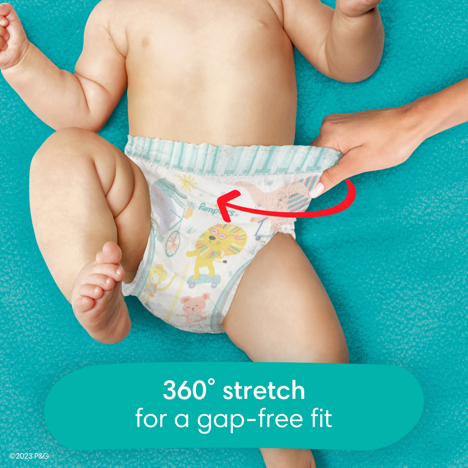 slide 4 of 5, Pampers Cruisers 360 Pull-On Diapers, Size 7 (41+ lbs), 17 Count, Babyproof up to 100% leakproof diaper, 17 ct