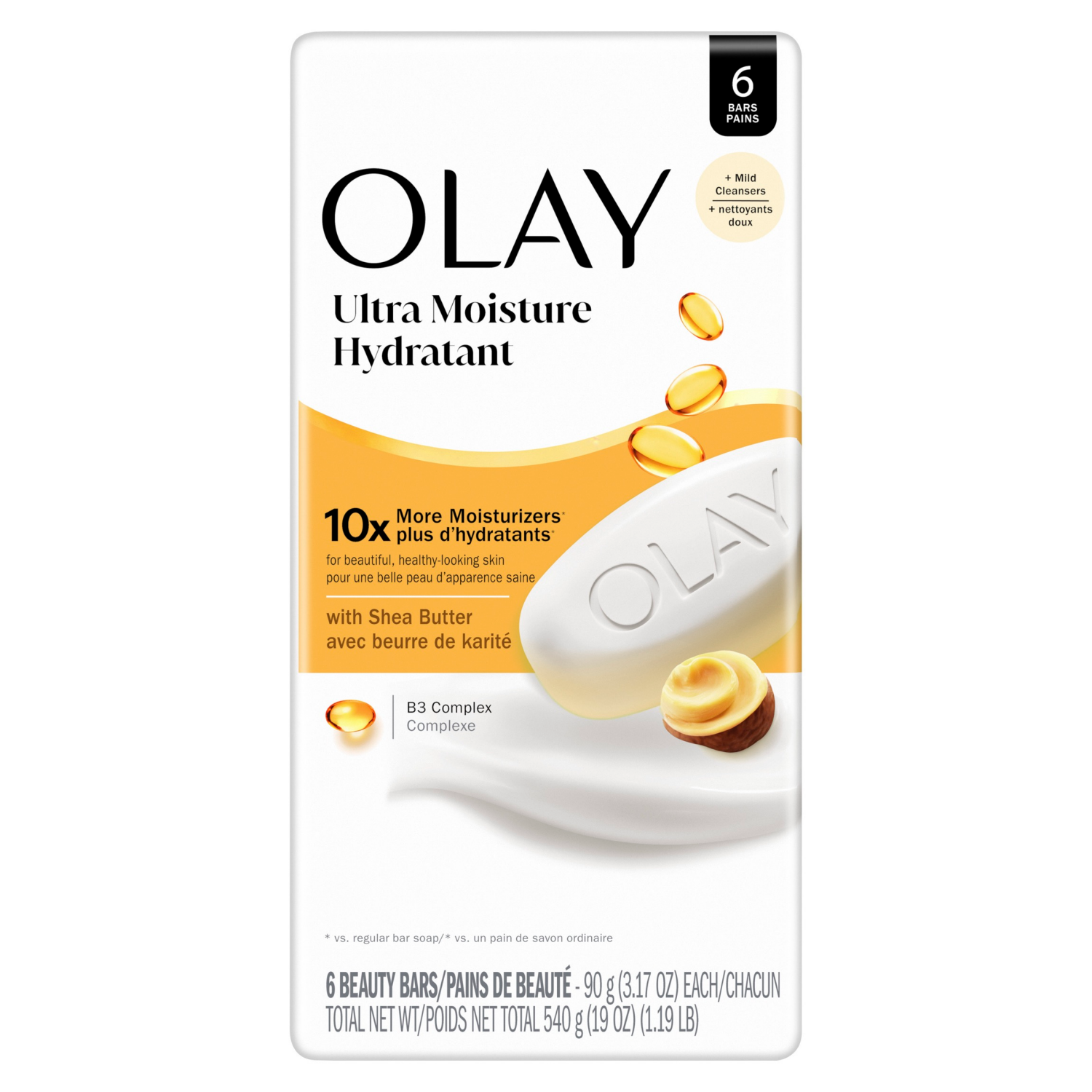 slide 5 of 7, Olay Um 6 Bar Bath, 19.02 oz