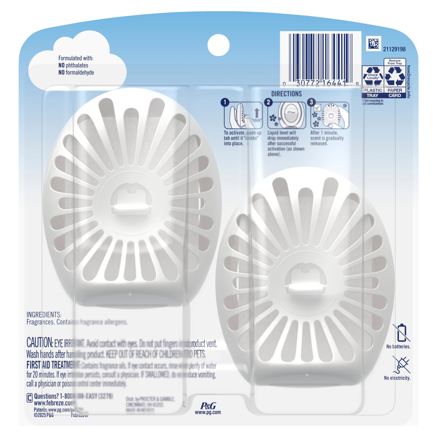 slide 3 of 8, Febreze Bathroom Air Freshener, Odor-Fighting, Downy April Fresh Scent, 2 Count, 2 ct