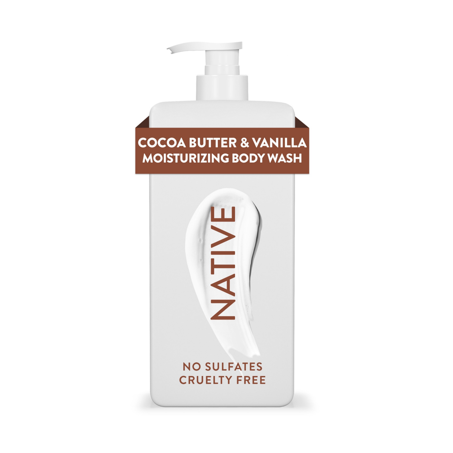 slide 1 of 8, NATIVE Cocoa Butter & Vanilla Moisturizing Body Wash 18oz, 18 fl oz