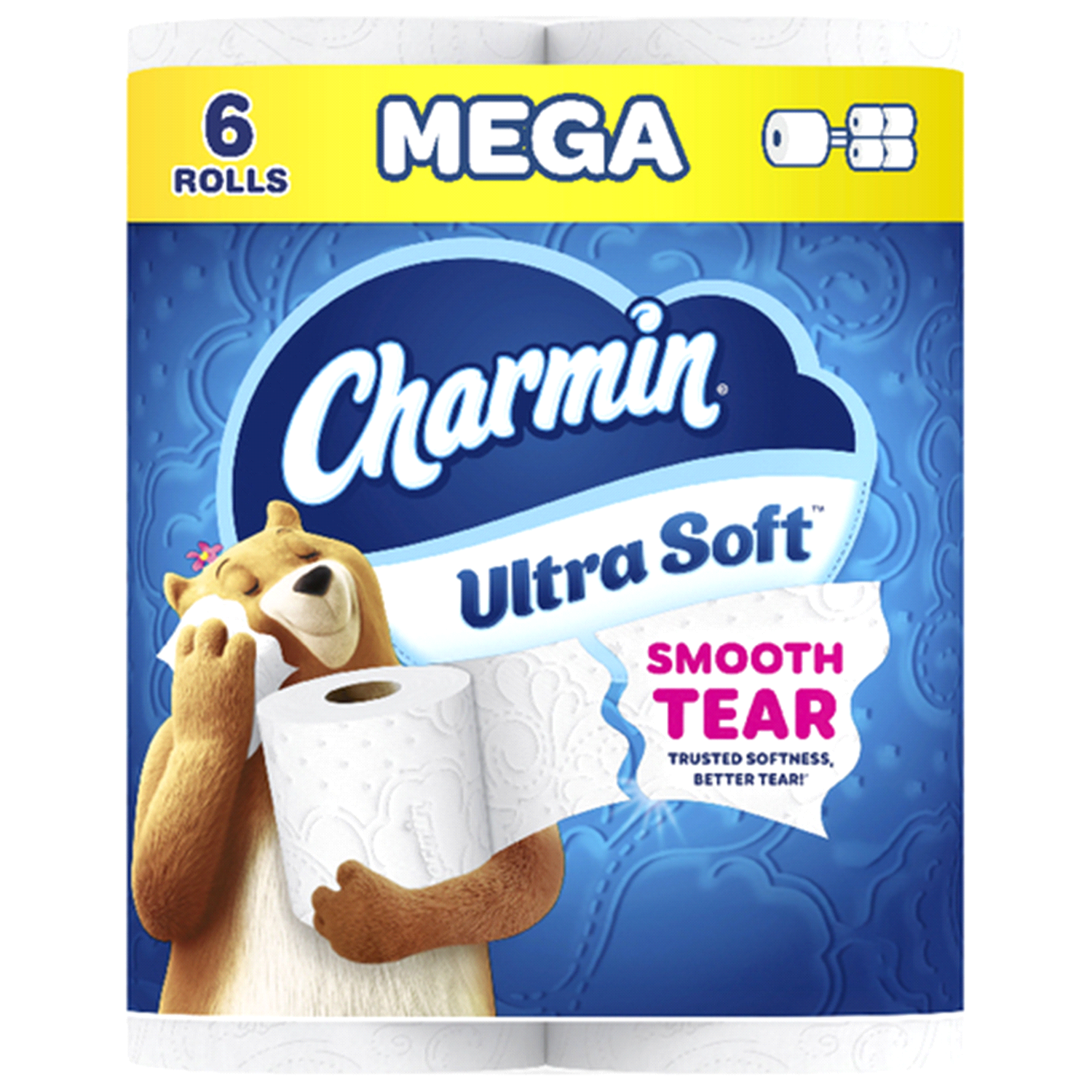 slide 1 of 8, Charmin Toilet Paper Ultra Soft, 6 Mega Rolls, 2-ply Bath Tissue, 6 ct