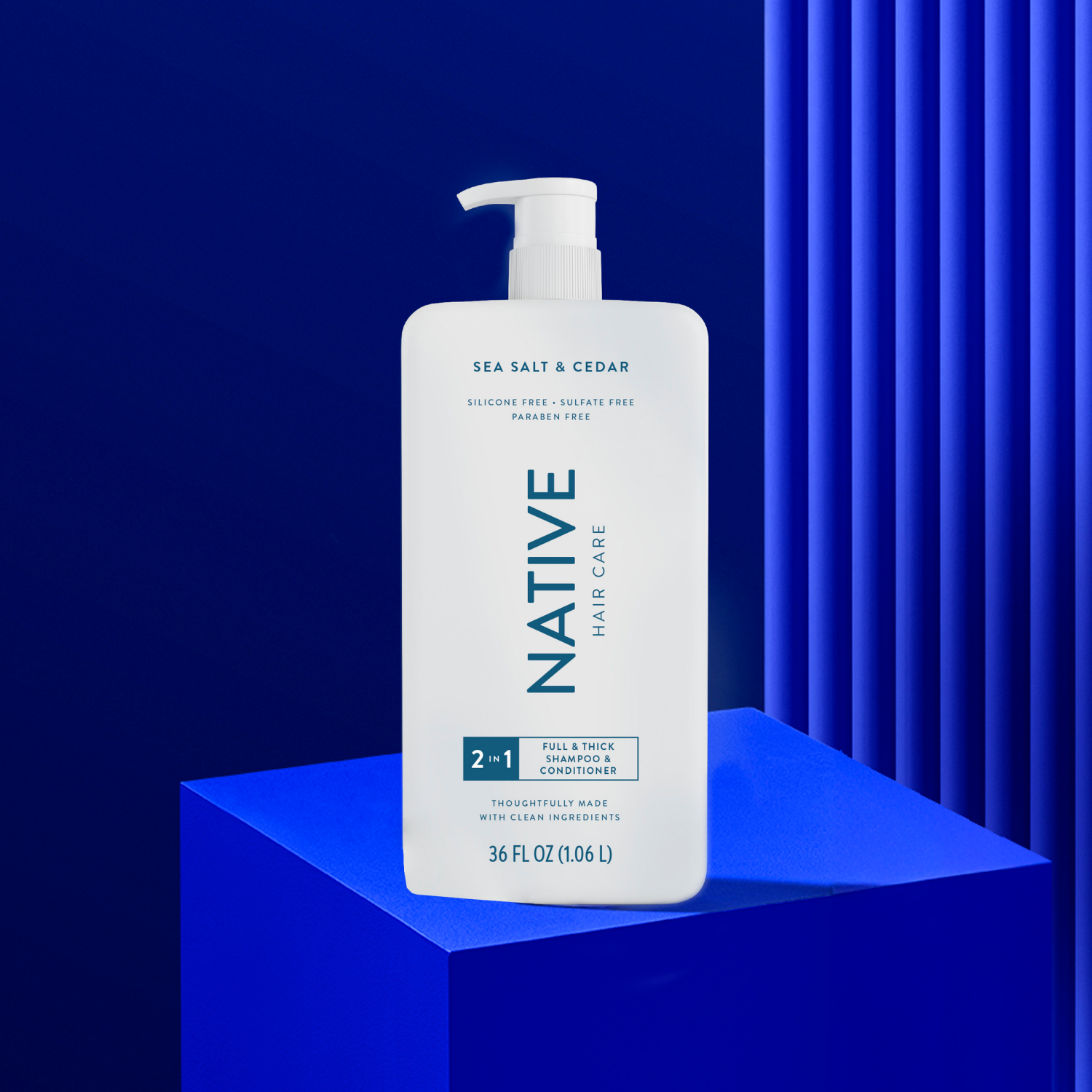 slide 2 of 4, Native 2 In 1 Full & Thick Shampoo & Conditioner - Sea Salt & Cedar, 36 oz