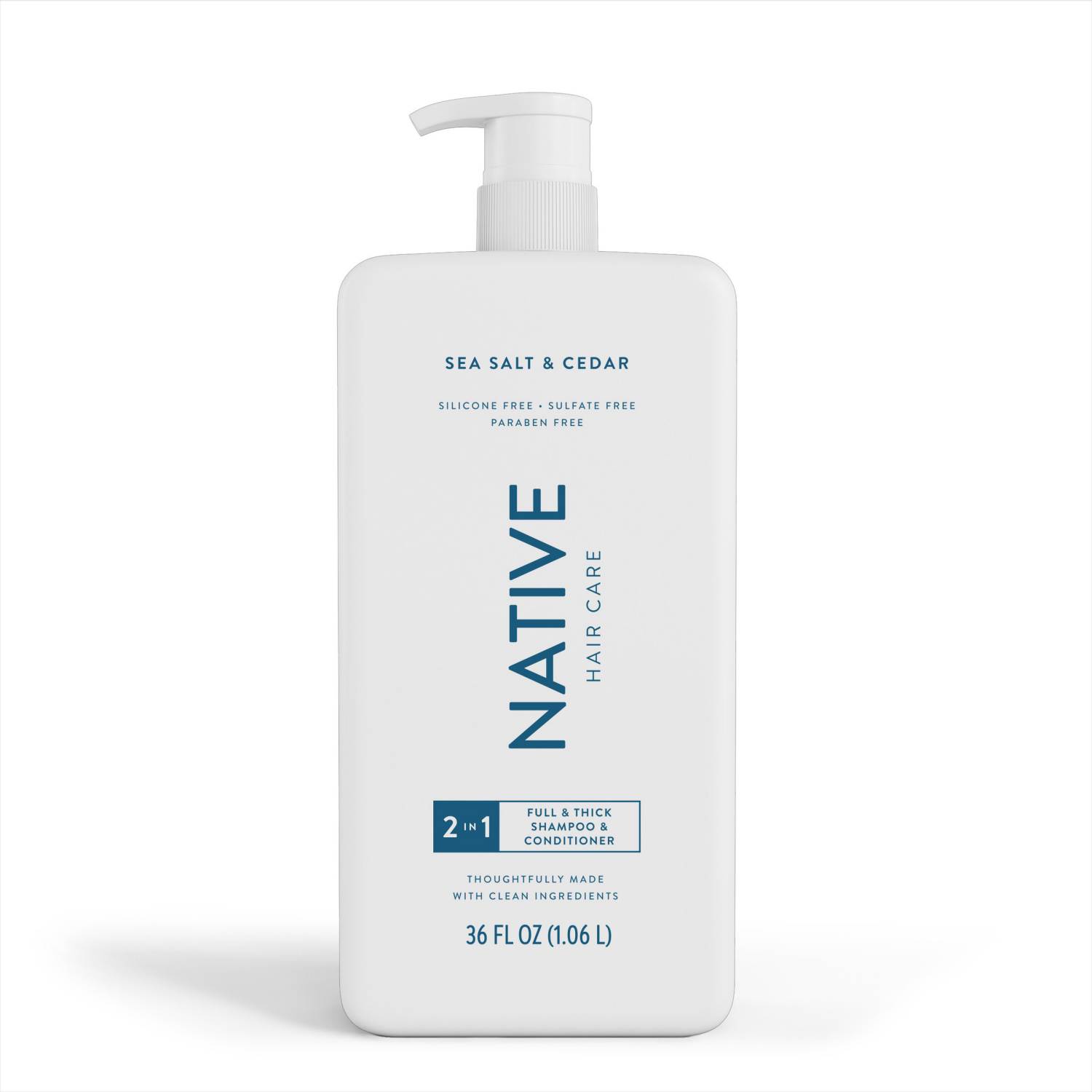 slide 3 of 4, Native 2 In 1 Full & Thick Shampoo & Conditioner - Sea Salt & Cedar, 36 oz