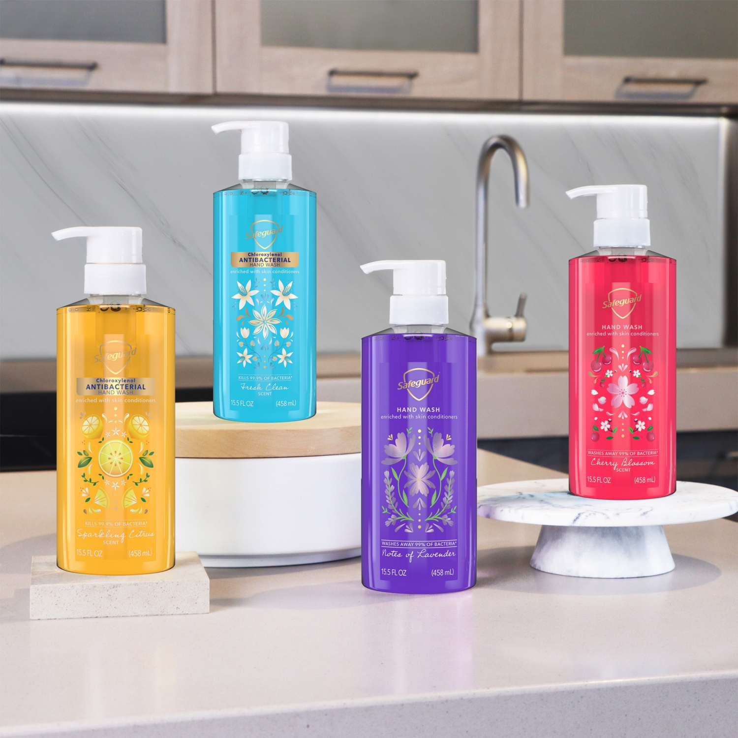 slide 2 of 8, Safeguard Antibacterial Hand Wash Sparkling Citrus Scent, 15.5oz, 15.5 oz