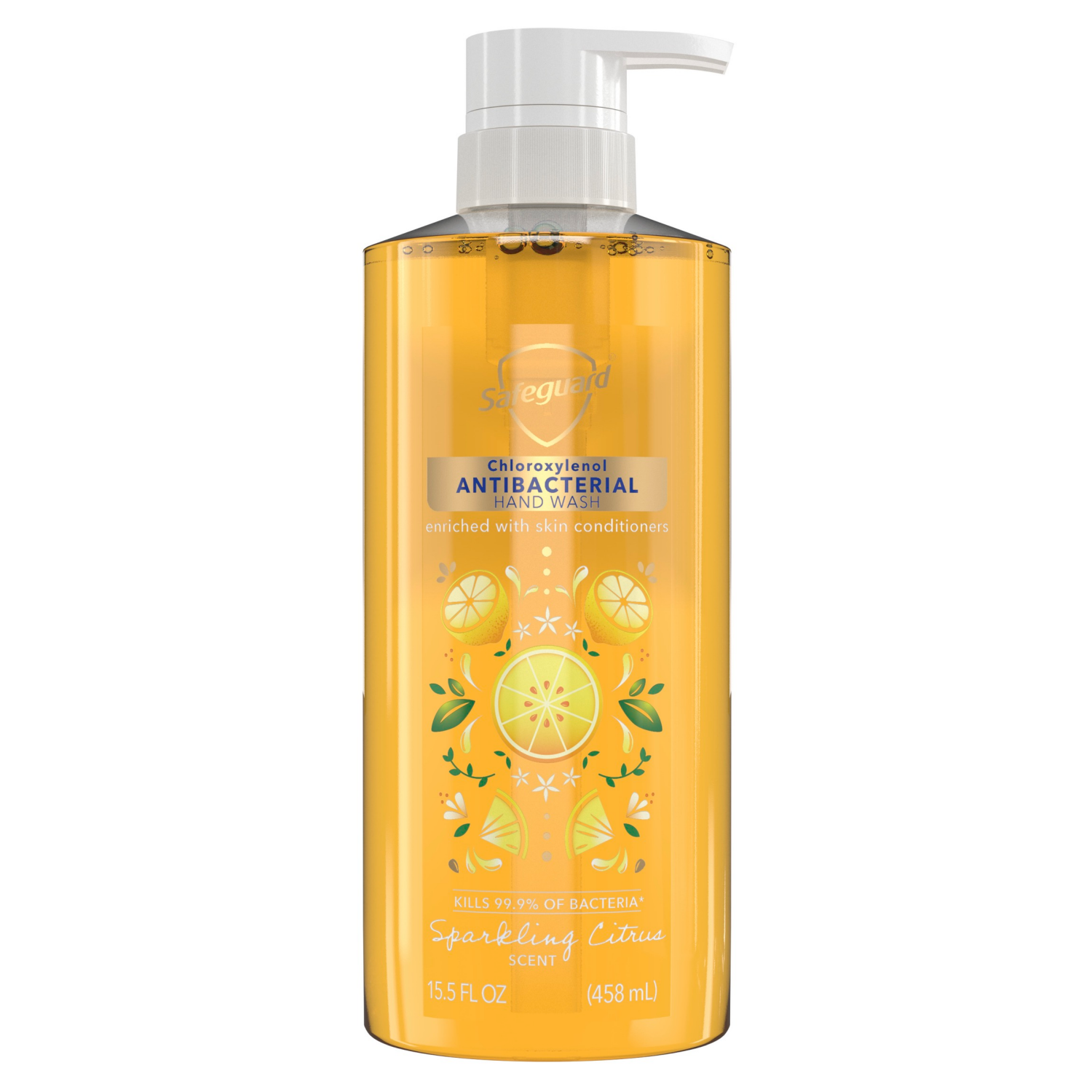 slide 5 of 8, Safeguard Antibacterial Hand Wash Sparkling Citrus Scent, 15.5oz, 15.5 oz