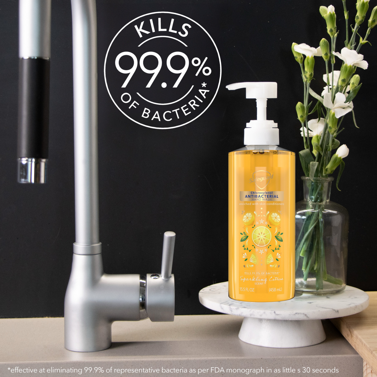 slide 6 of 8, Safeguard Antibacterial Hand Wash Sparkling Citrus Scent, 15.5oz, 15.5 oz