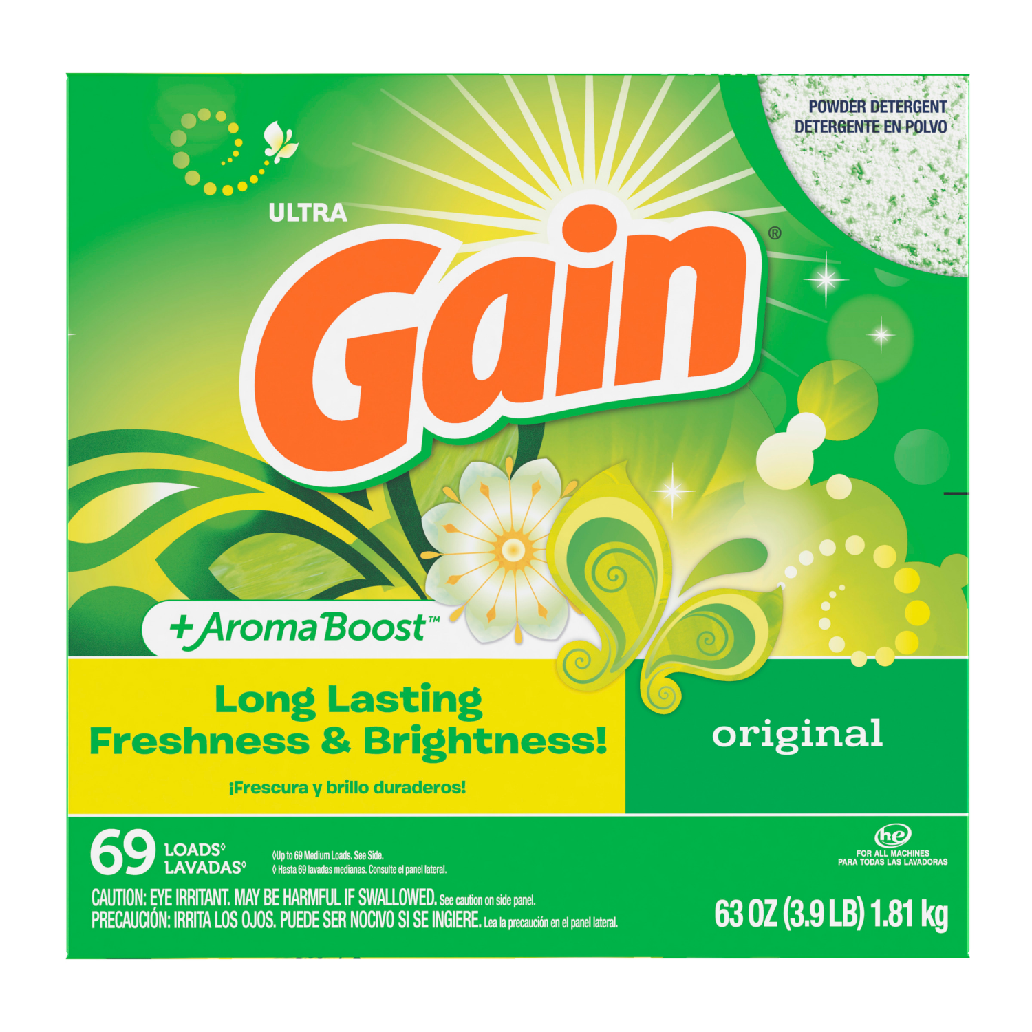 slide 3 of 8, Gain Pwd Hec Ultr Og, 63 oz