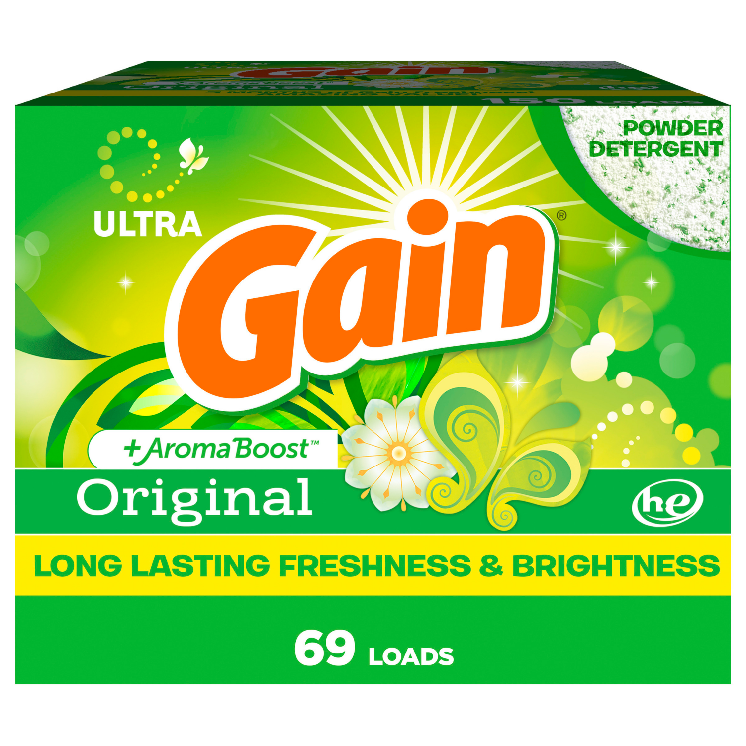 slide 1 of 8, Gain Pwd Hec Ultr Og, 63 oz