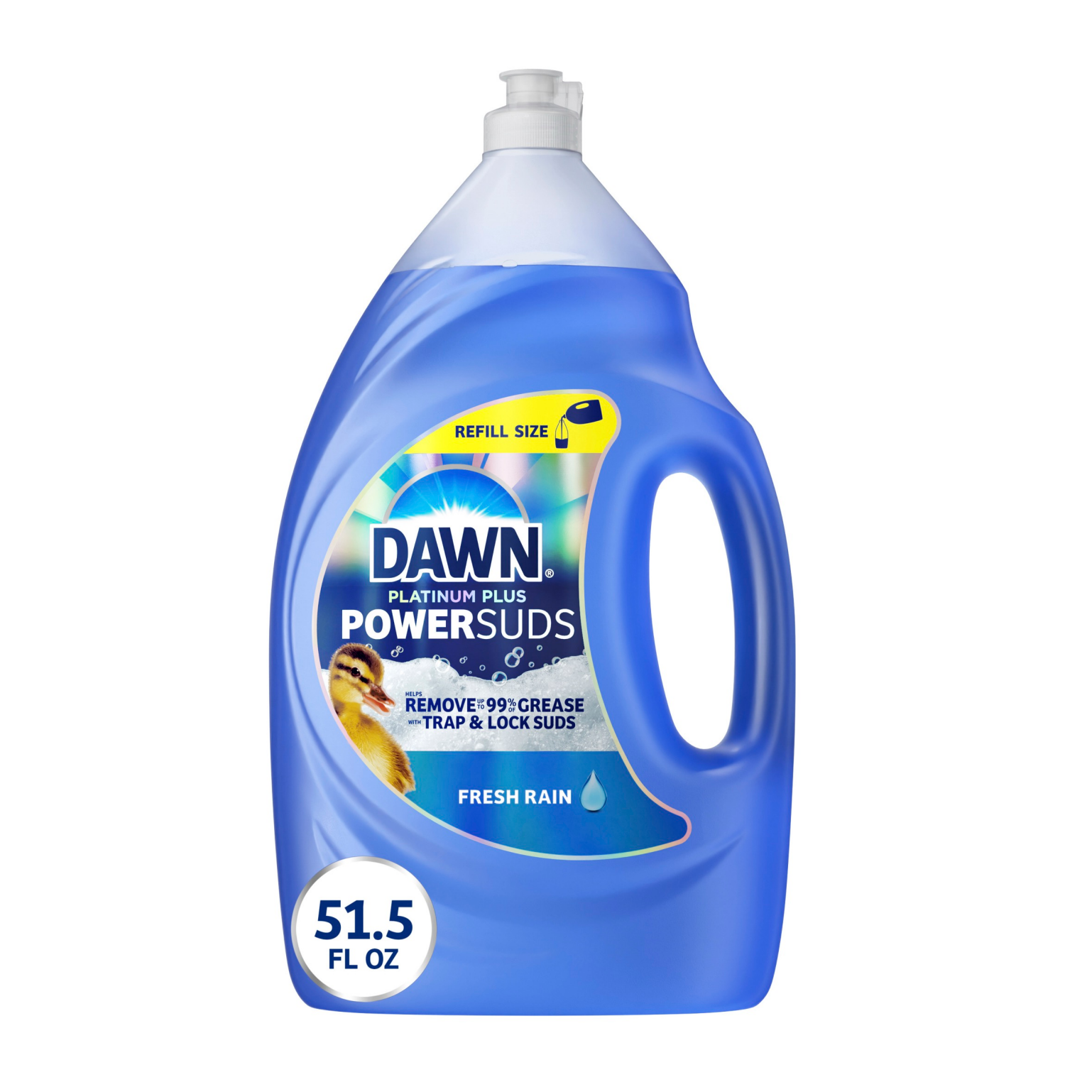 slide 1 of 8, Dawn Platinum Plus Power Suds Fresh Scent Dishwashing Liquid 51.5 Ounces, 51.5 oz