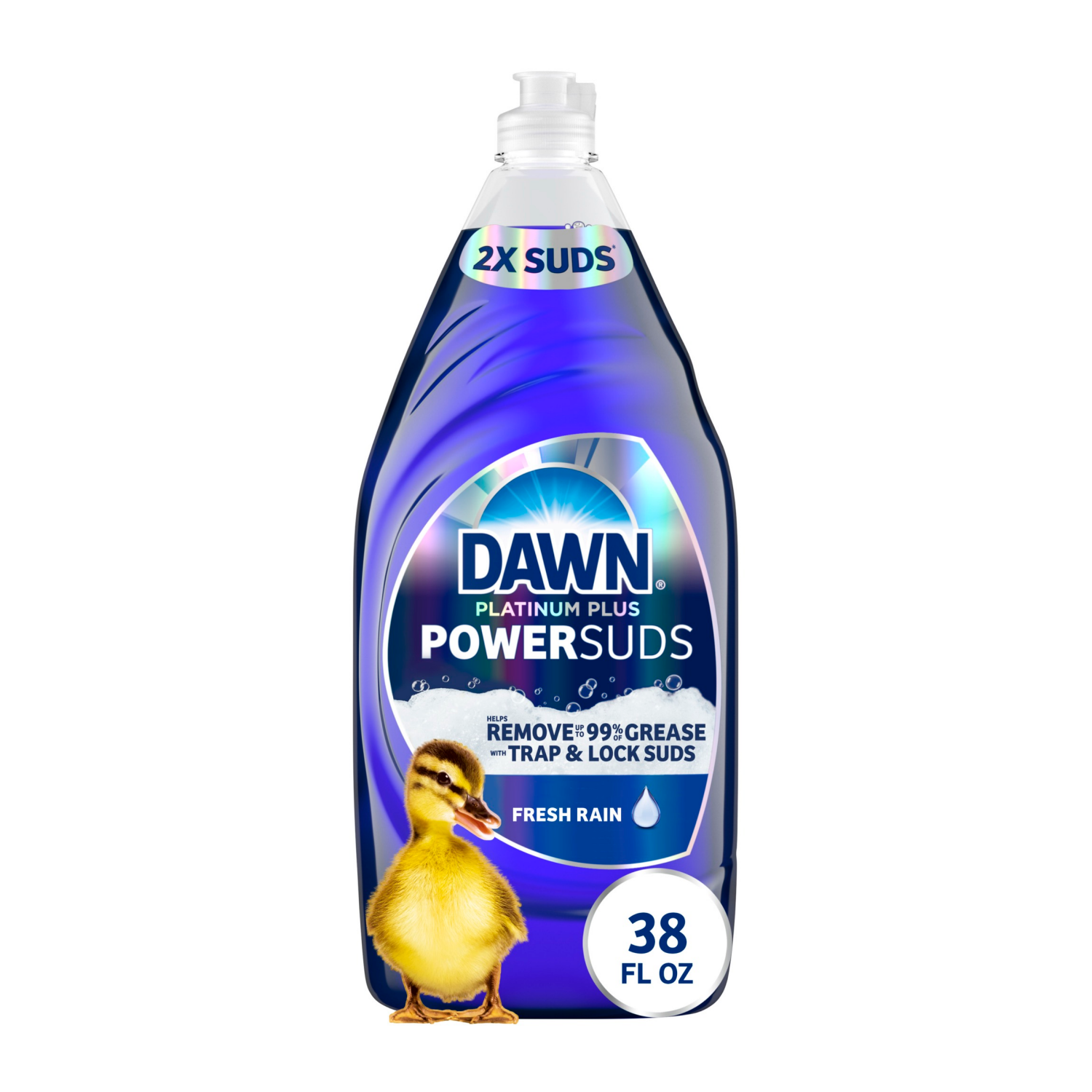 slide 1 of 8, Dawn Platinum Plus PowerSuds Liquid Dish Soap, 38 oz. Bottle, 38 fl oz