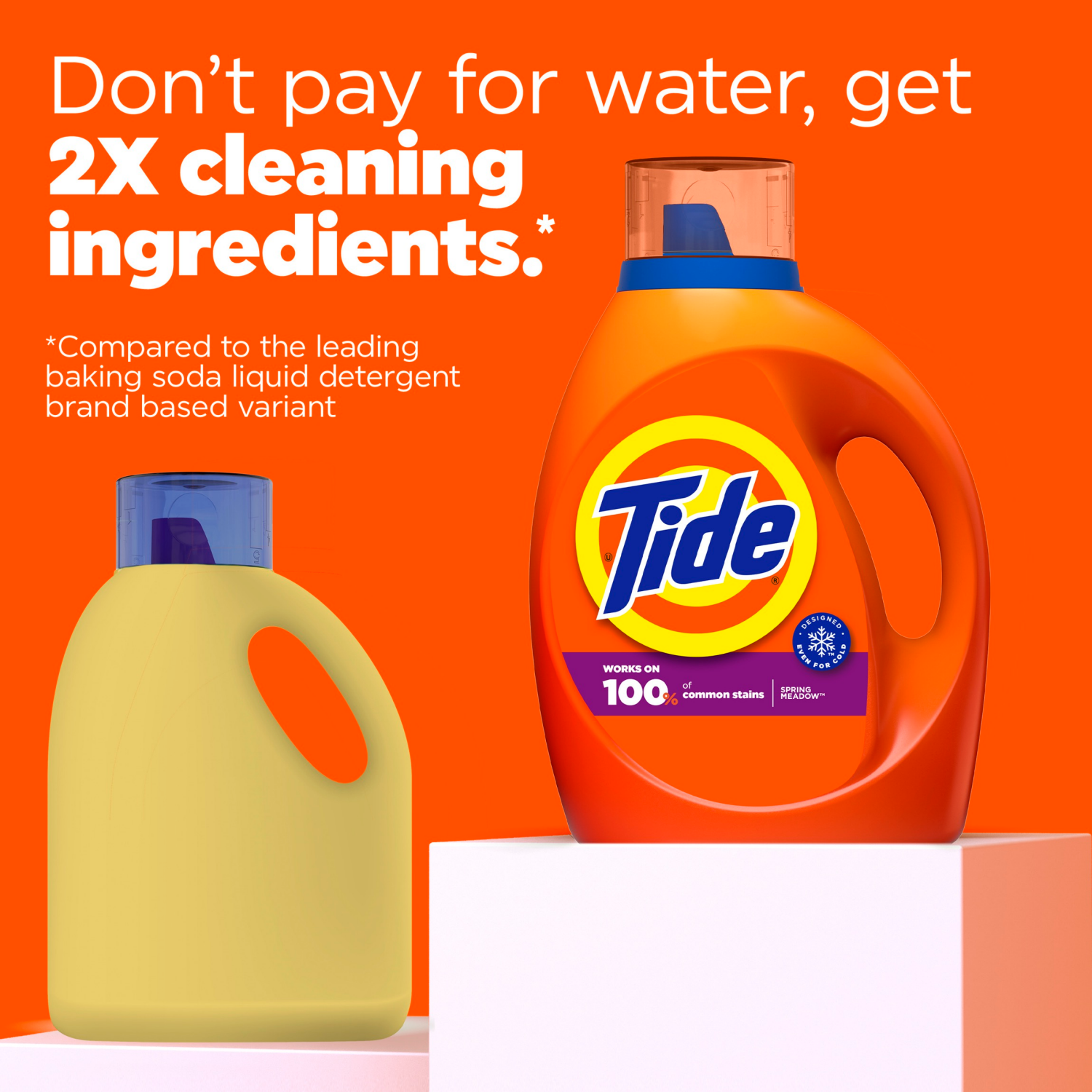 slide 7 of 8, Tide Laundry Detergent Liquid (HE), Spring Meadow Scent, 34 fl oz, 25 Loads, Laundry Soap, Liquid Laundry Detergent, Tide Detergent, 34 fl oz