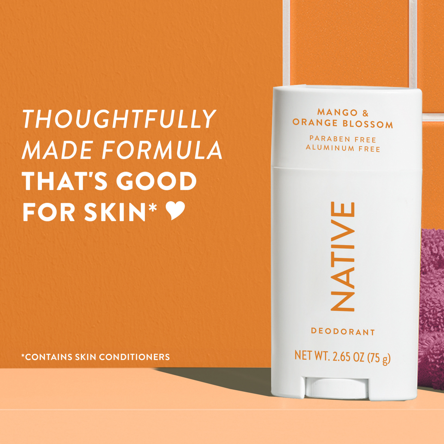 slide 2 of 8, NATIVE Mango & Orange Blossom Deodorant, 2.65 oz, 2.65 oz