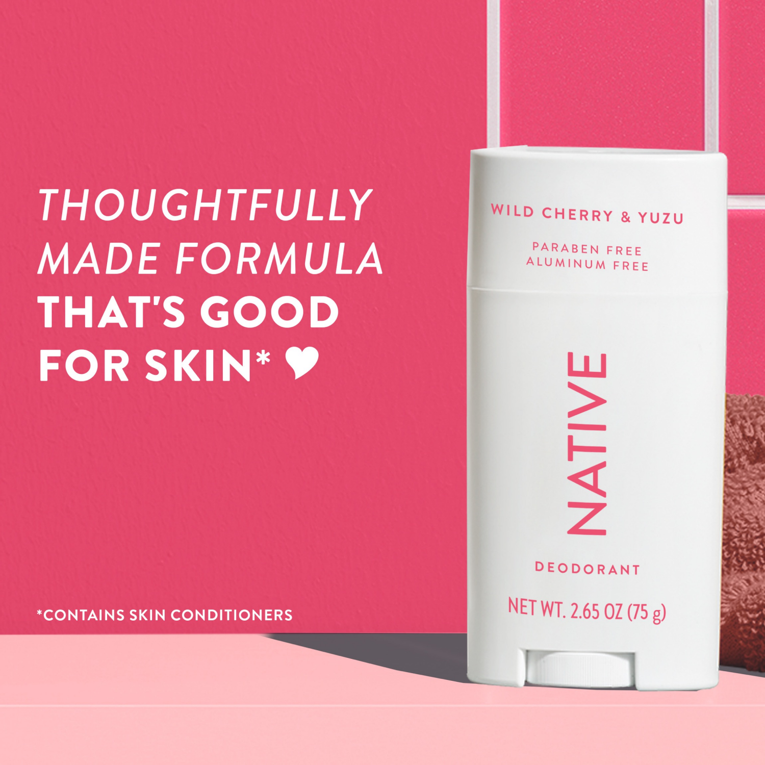 slide 5 of 8, NATIVE Wild Cherry & Yuzu Deodorant, 2.65 oz, 2.65 oz