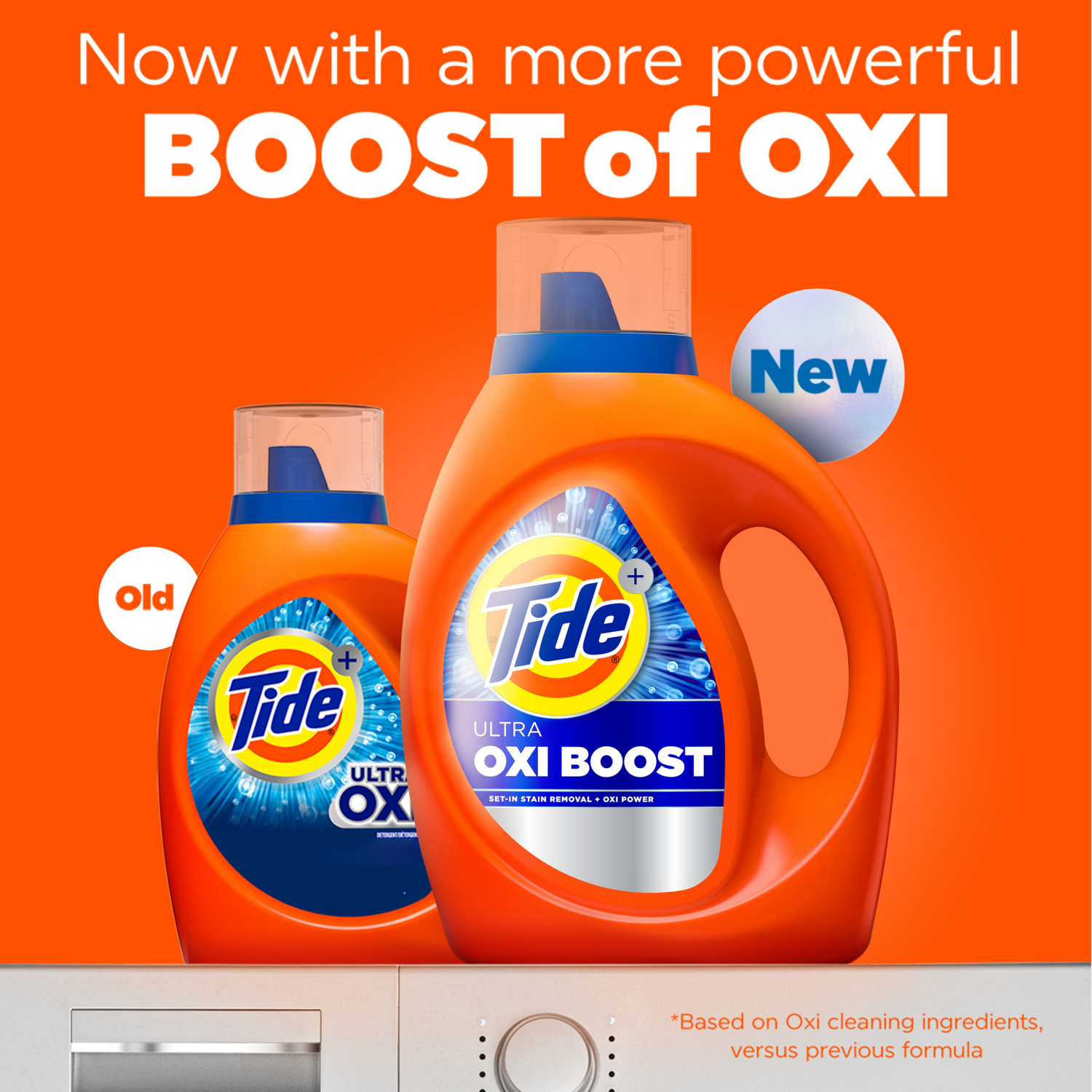 slide 4 of 5, Tide Ultra Oxi Boost Liquid Laundry Detergent, 92 fl oz, 65 Loads, Advanced Stain Remover, Laundry Detergent Liquid with Extra Oxi Power, 91 fl oz