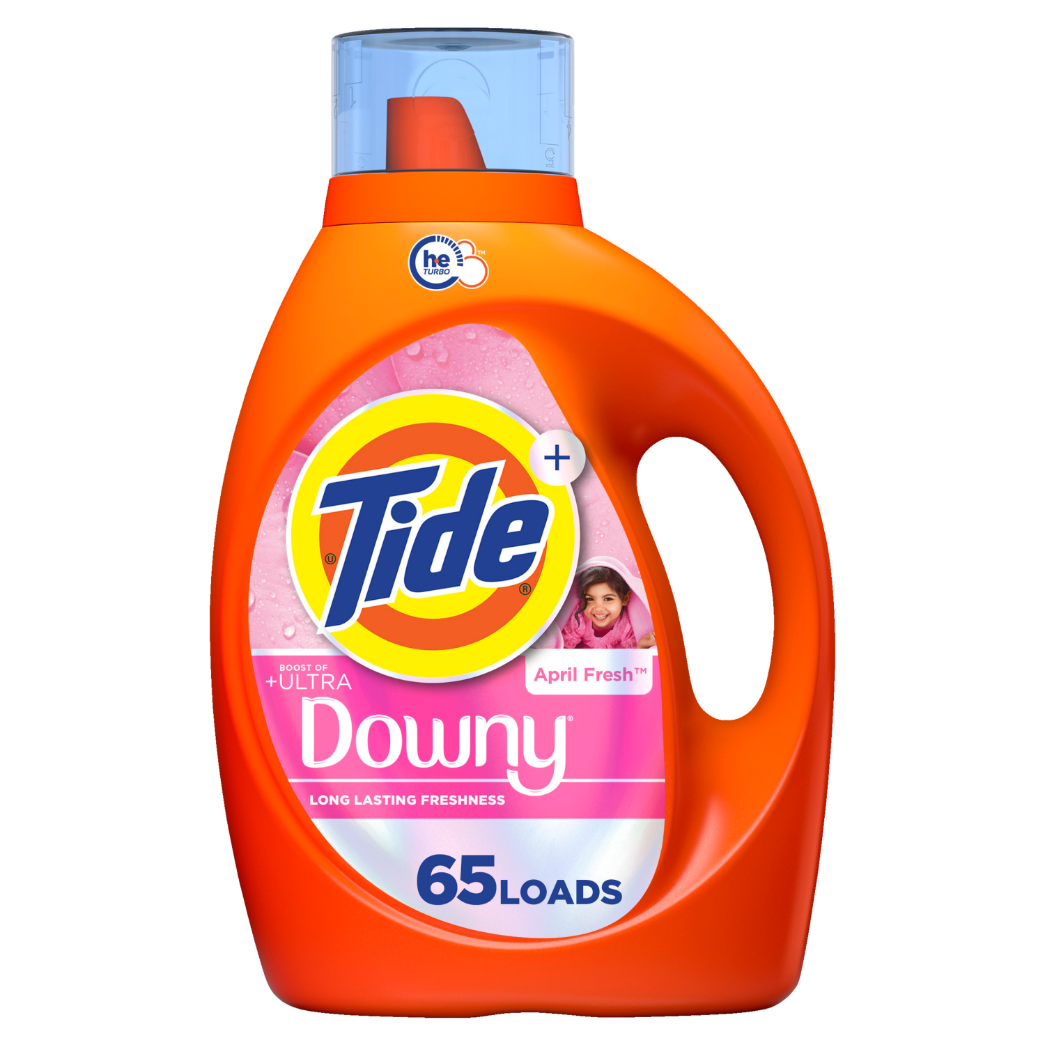 slide 1 of 5, Tide + Downy April Fresh HE Deep Cleaning Concentrated Liquid Laundry Detergent 65 Loads - 92 fl oz, 2.87 qt