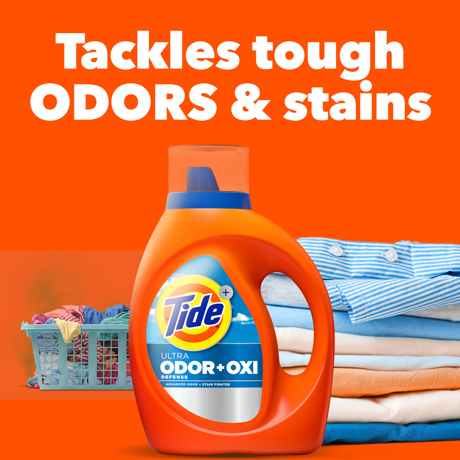 slide 7 of 8, Tide Ultra Odor Defense Plus Oxi Liquid Laundry Detergent, 3.65 qt