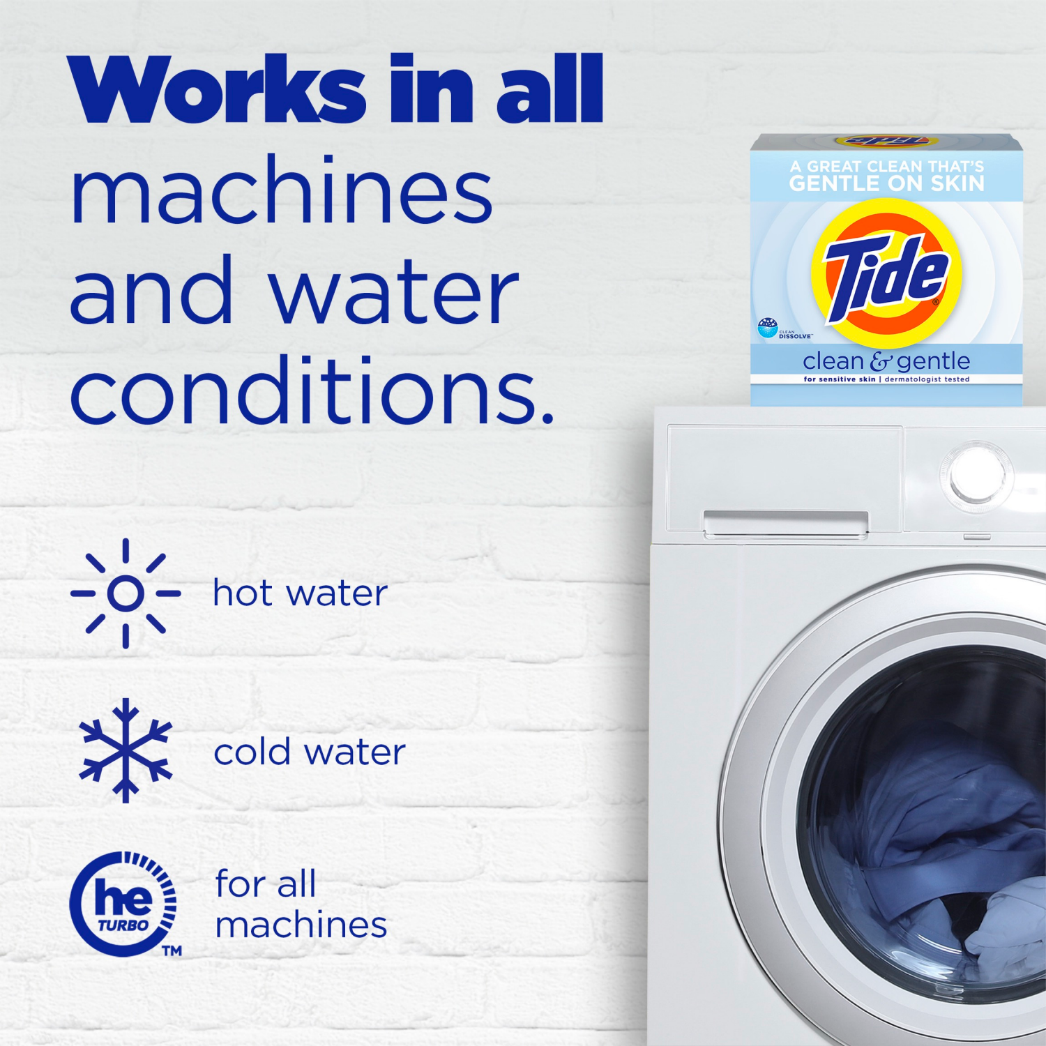 slide 3 of 5, Tide Clean & Gentle Powder Detergent 77 oz, 77 oz