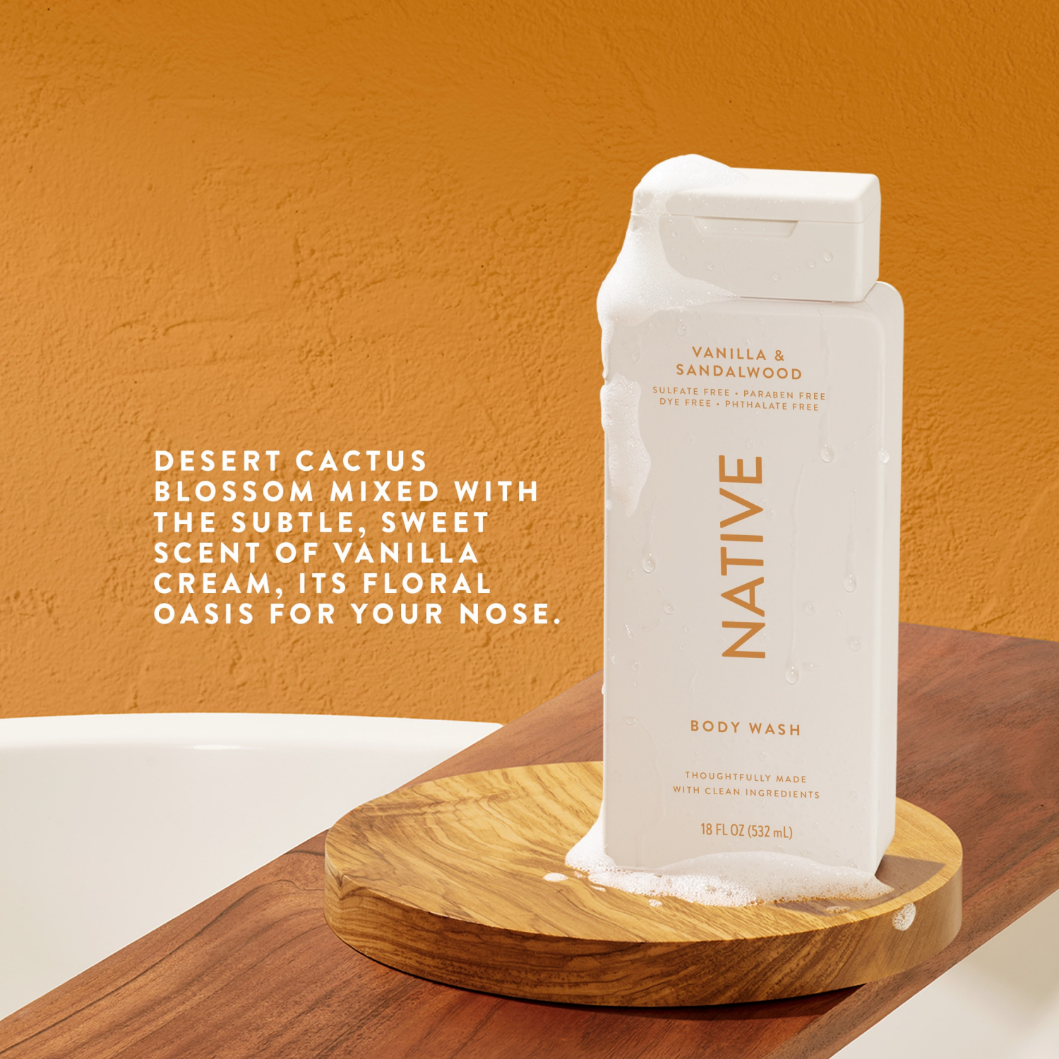 slide 6 of 6, Native Vanilla & Sandalwood Body Wash 18 fl oz, 18 fl oz