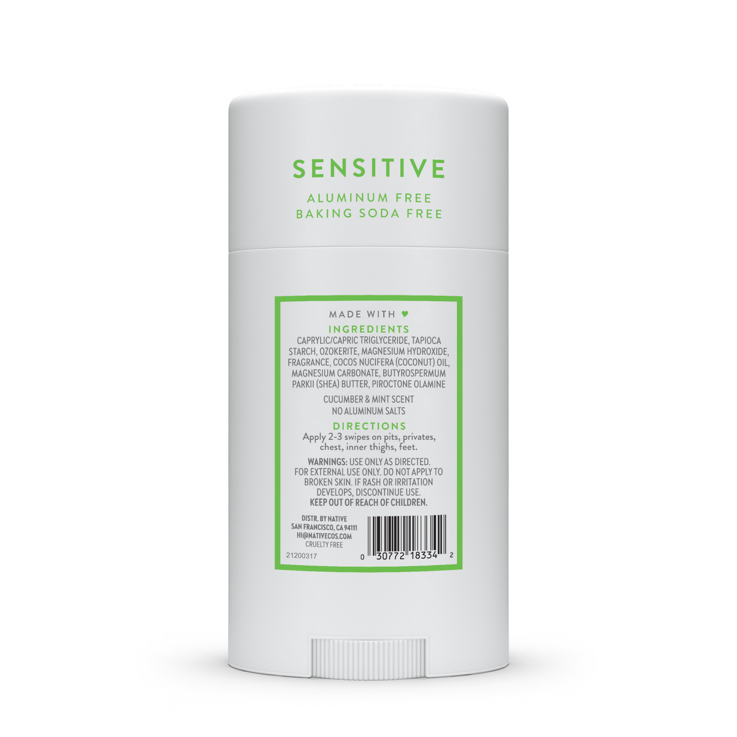 slide 2 of 6, Native Wb Deo Sens Cucumber Mint 2.4Oz, 2.4 oz
