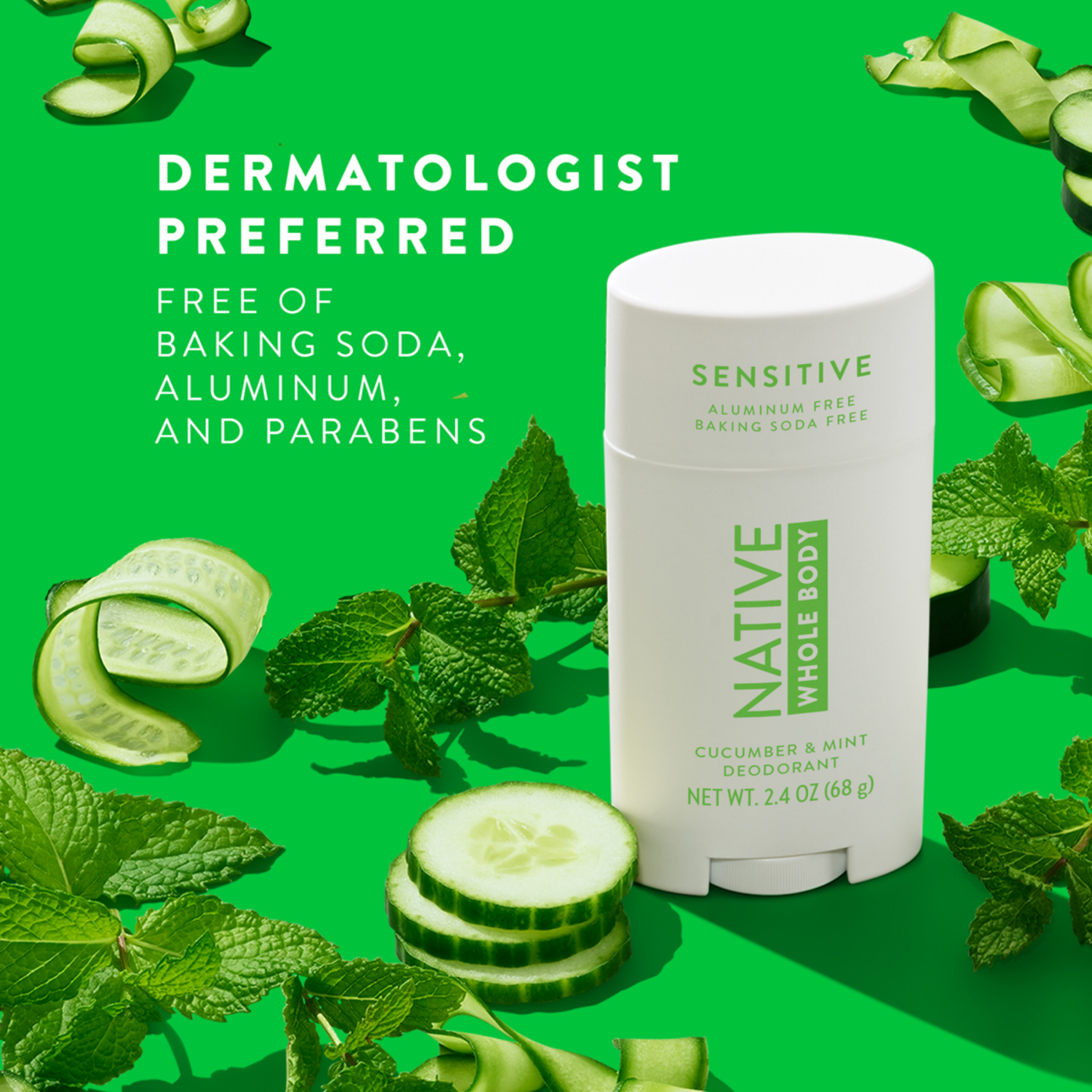 slide 5 of 6, Native Wb Deo Sens Cucumber Mint 2.4Oz, 2.4 oz