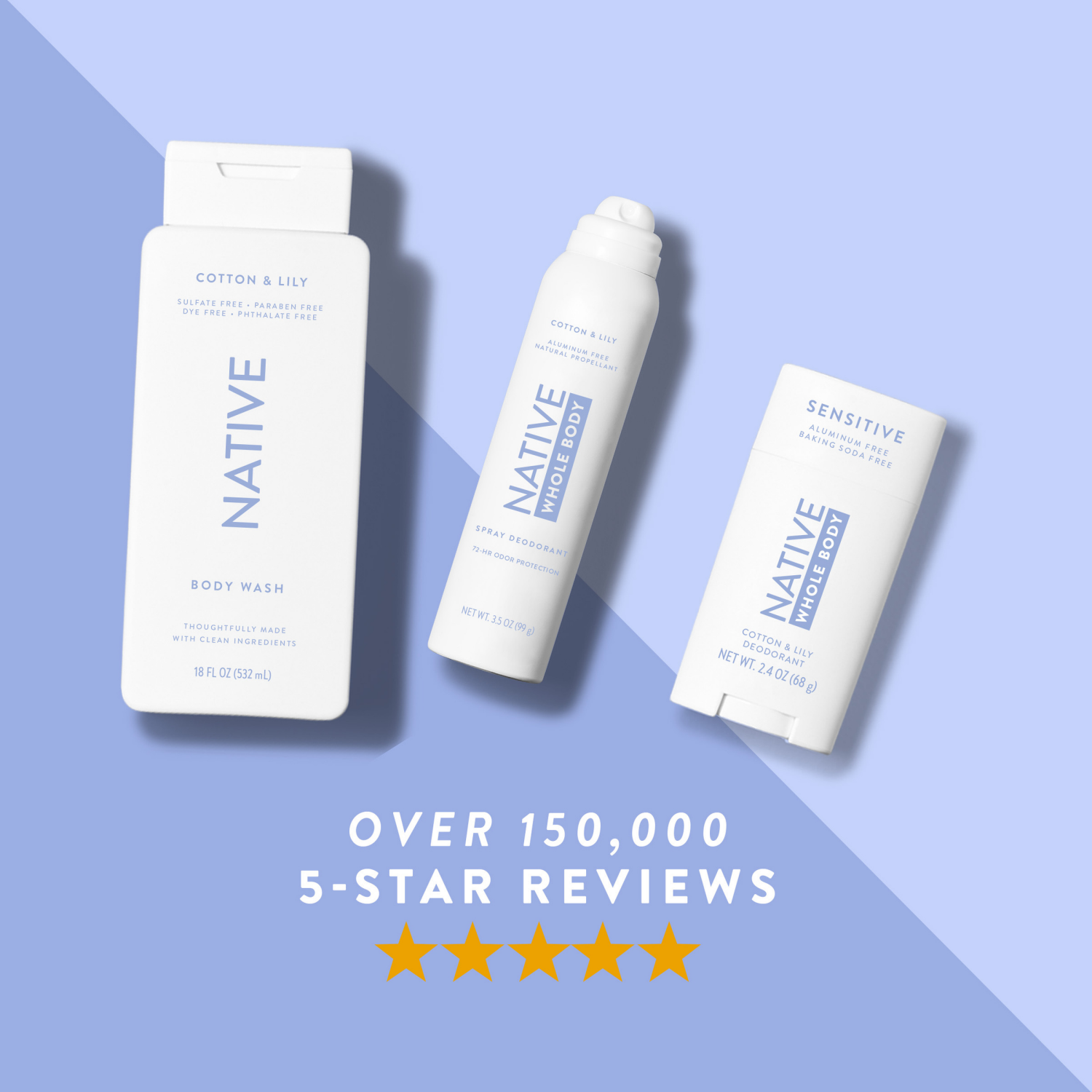 slide 2 of 8, Native Cotton & Lily Sensitive Whole Body Deodorant 2.4 oz, 2.4 oz