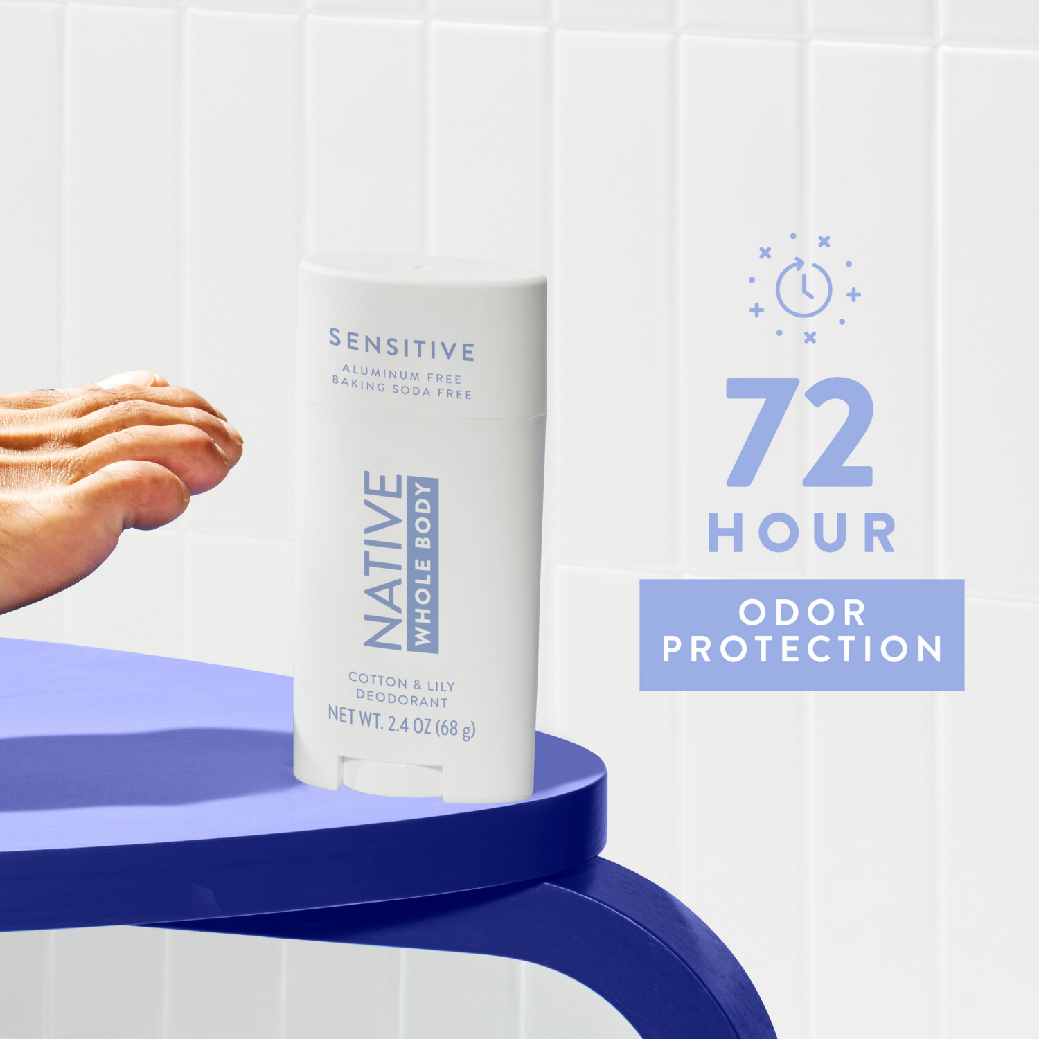 slide 8 of 8, Native Cotton & Lily Sensitive Whole Body Deodorant 2.4 oz, 2.4 oz