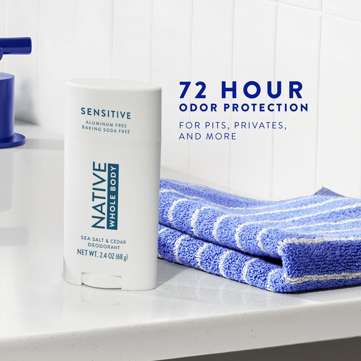 slide 3 of 6, Native Sea Salt & Cedar Sensitive Whole Body Deodorant 2.4 oz, 2.4 oz