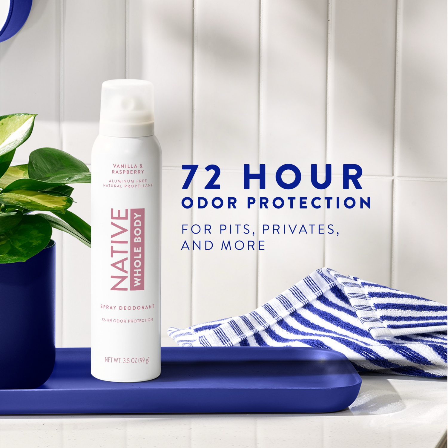 slide 4 of 8, Native Vanilla & Raspberry Whole Body Deodorant Spray 3.5oz, 3.5 oz