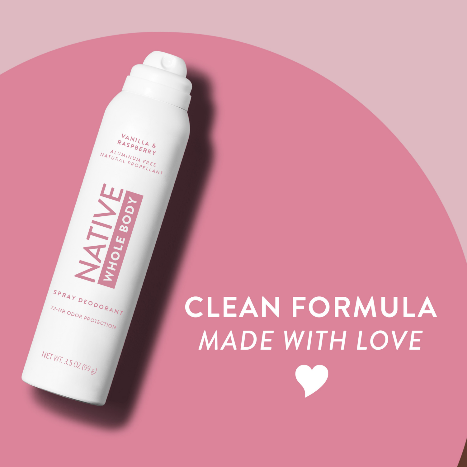 slide 8 of 8, Native Vanilla & Raspberry Whole Body Deodorant Spray 3.5oz, 3.5 oz