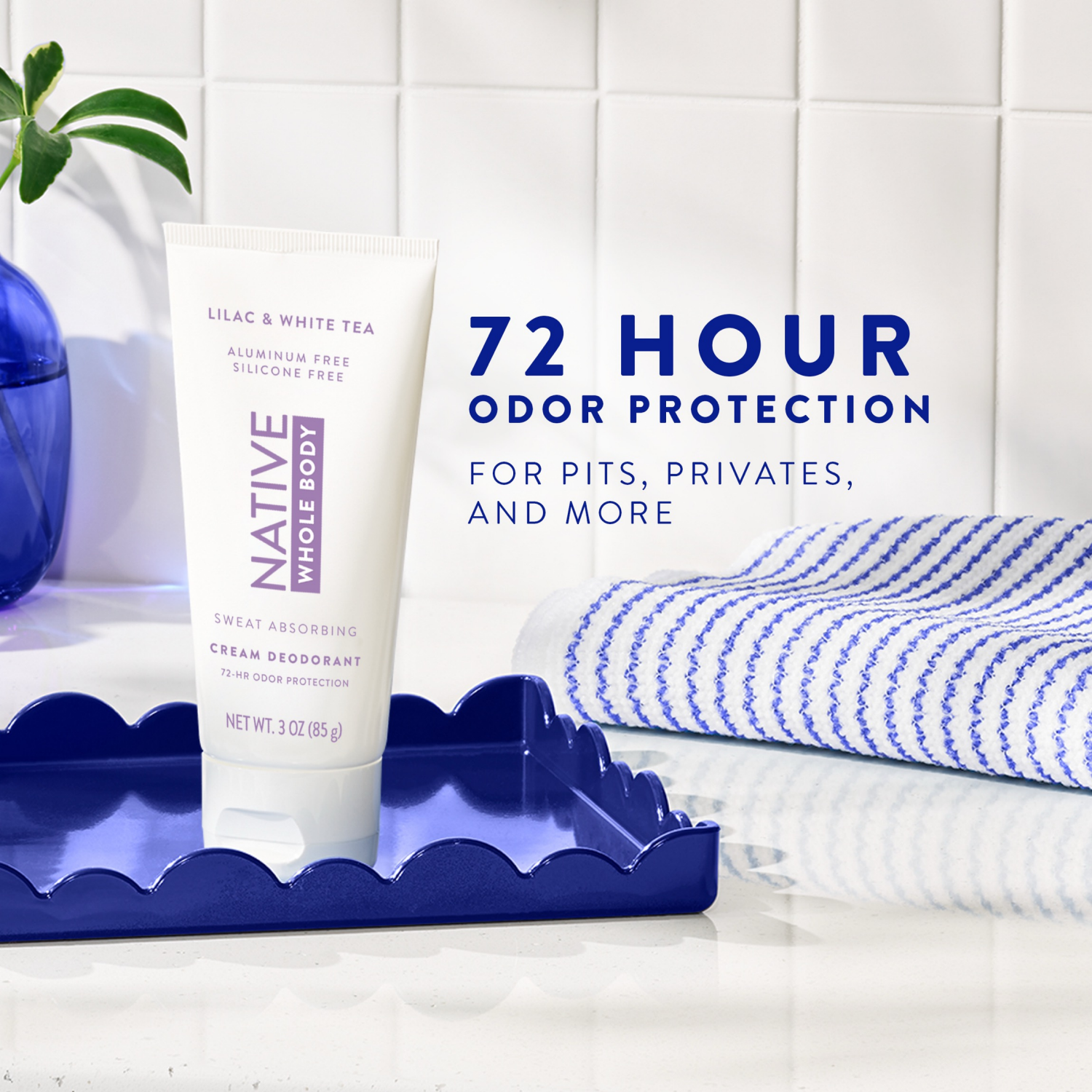 slide 2 of 8, Native Lilac & White Tea Whole Body Cream 3 oz, 3 oz