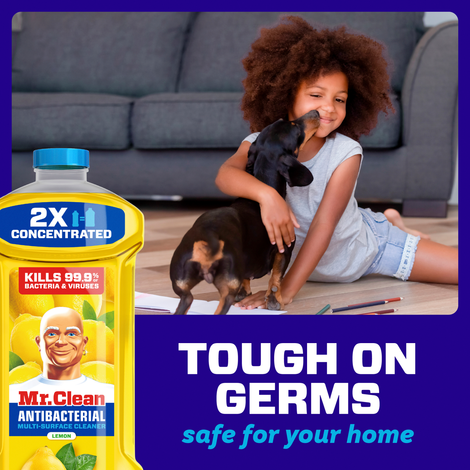 slide 6 of 6, Mr. Clean Lemon Liquid Floor Cleaner 99-fl oz, 1 ct