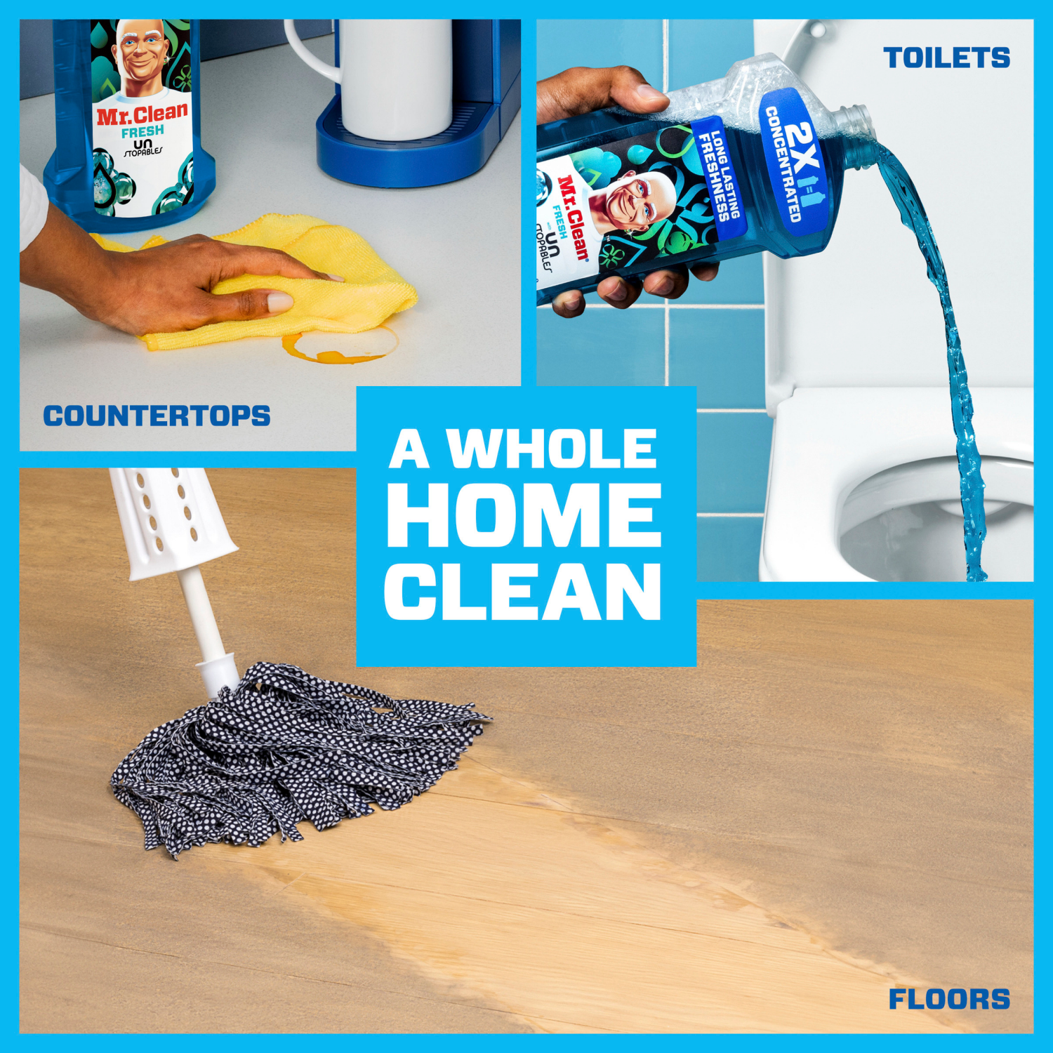 slide 6 of 7, Mr. Clean Multi-Surface Fresh with Unstopables Cleaner 3.09 qt, 3.09 qt