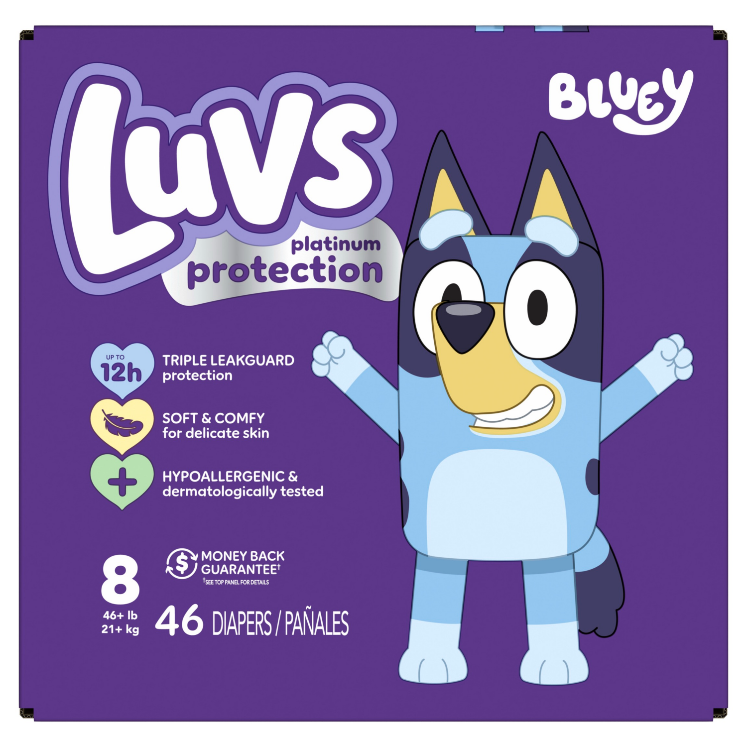 slide 3 of 8, Luvs Platinum Protection Baby Diapers, Size 8, 46 Count, 46 ct