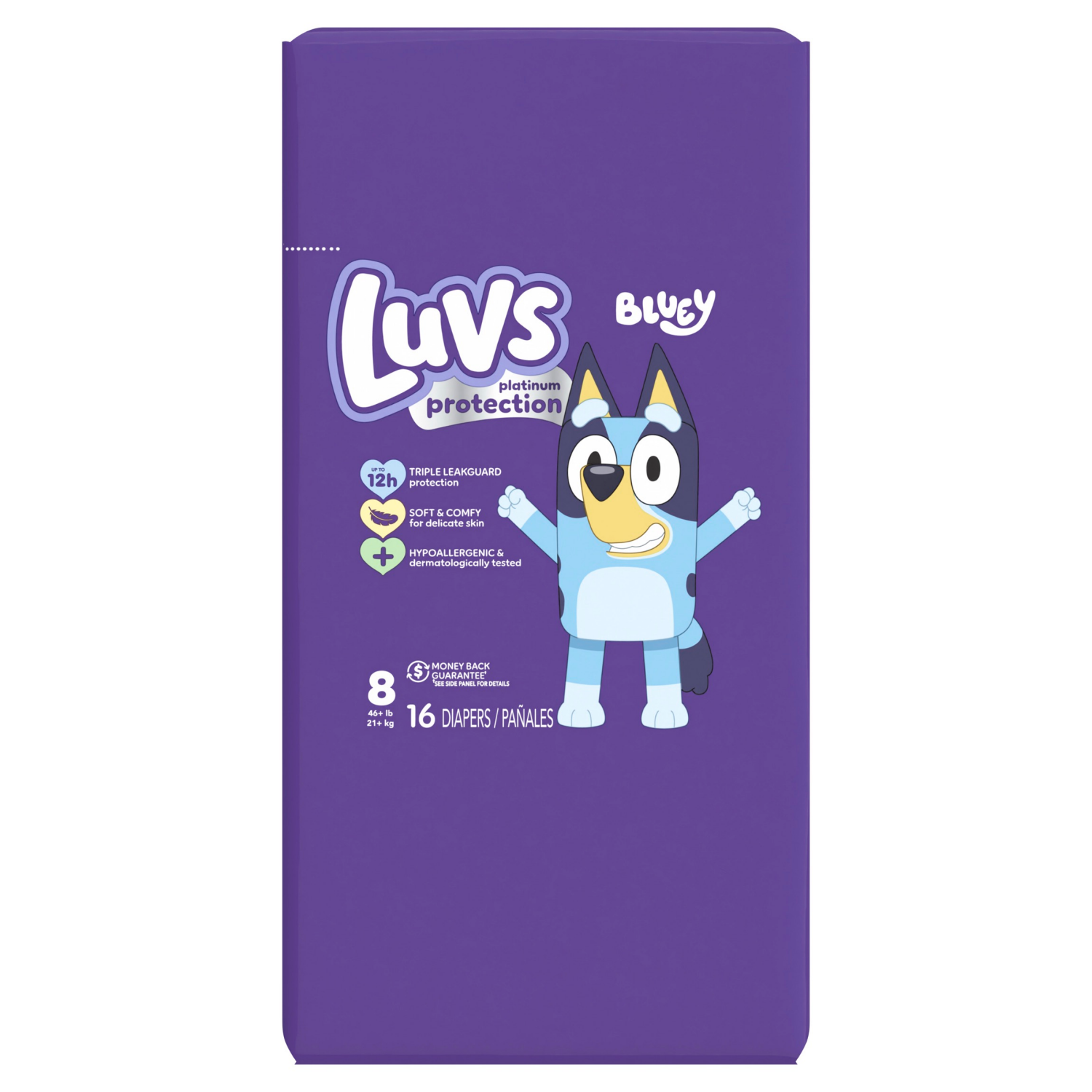 slide 3 of 8, Luvs Platinum Protection Baby Diapers, Size 8, 16 Count, 16 ct