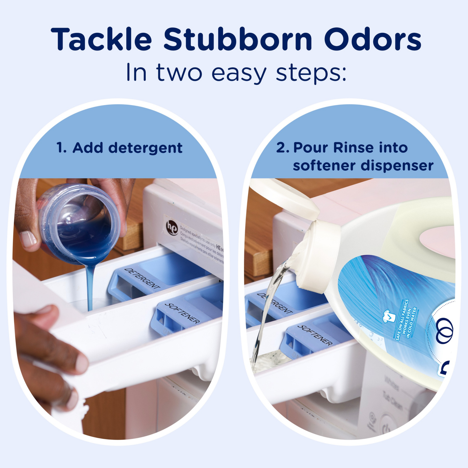 slide 5 of 8, Downy Rinse Laundry Odor Remover, Ocean Mist Scent, 62 FL OZ, Fabric Softener and Laundry Odor Removal Rinse, 62 fl oz