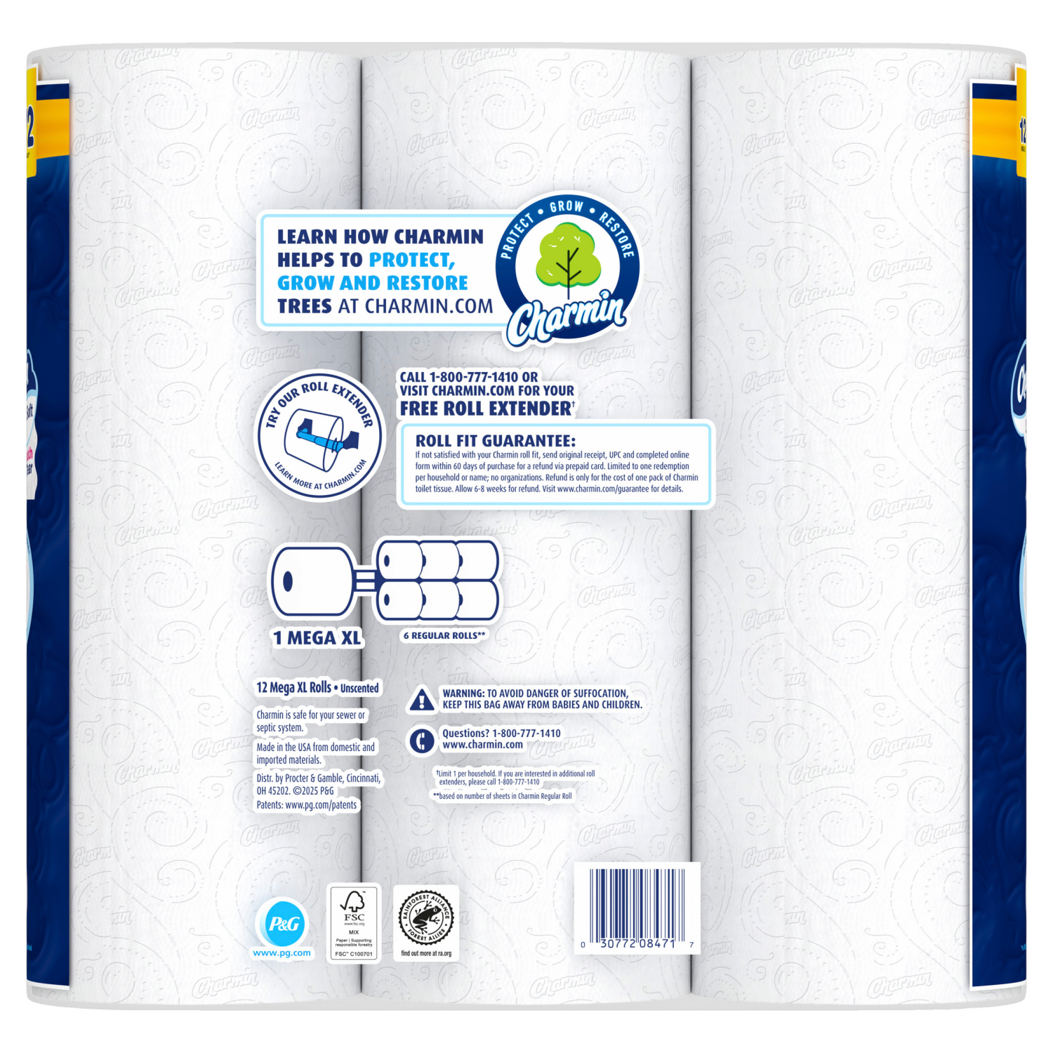 slide 3 of 8, Charmin® Ultra Soft™ Mega XL Toilet Paper Rolls, 12 ct