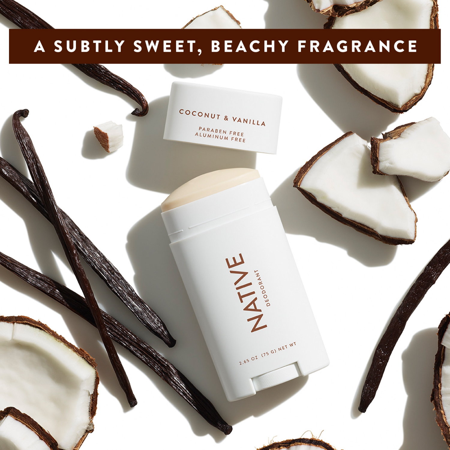 slide 4 of 8, Native Male Coconut & Vanilla Deo 2.65 oz, 2.65 oz