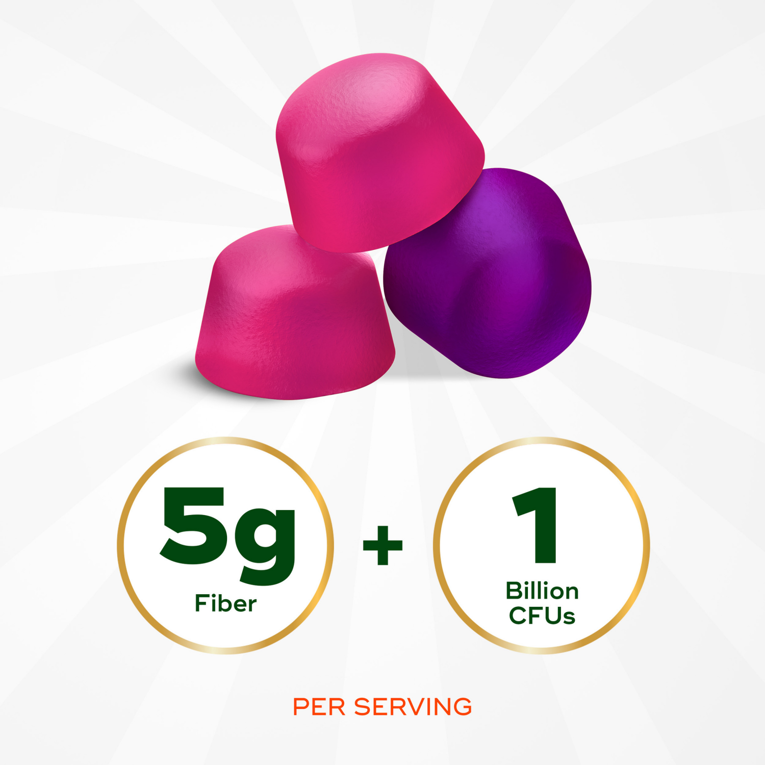 slide 2 of 5, Align Probiotic, Probiotics + Fiber Gummies, Probiotics Help Relieve Occasional Bloating*, Fiber Helps Support a Healthy Digestive System*, #1 Doctor Recommended Probiotic Brand, 60 Gummies, 60 ct