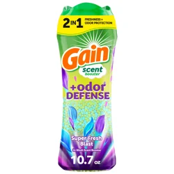 Gain Odor Defense In-wash Scent Booster, Super Fresh Blast scent, 10.7 OZ, 2 in 1 Freshness plus Odor Protection, laundry scent beads