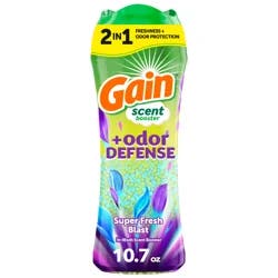 Gain Odor Defense In-wash Scent Booster, Super Fresh Blast scent, 10.7 OZ, 2 in 1 Freshness plus Odor Protection, laundry scent beads
