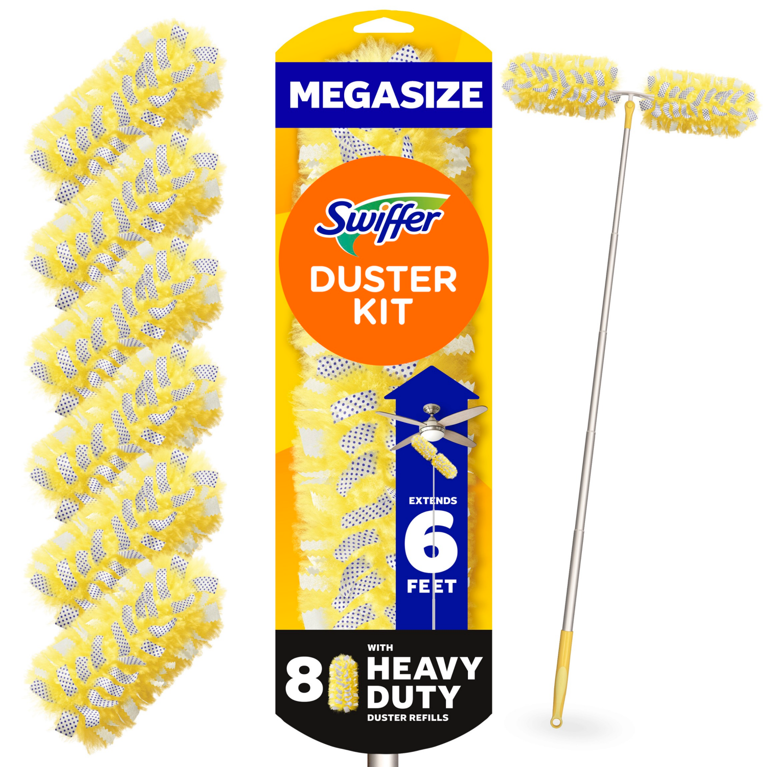 slide 1 of 4, Swiffer Duster Starter Kit 8Ct, 8 ct