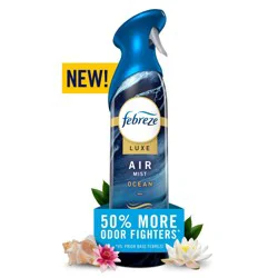 Febreze Air Mist, Luxe Air Freshener Spray, Odor Fighting Room Spray, Ocean Scent, 8.1oz