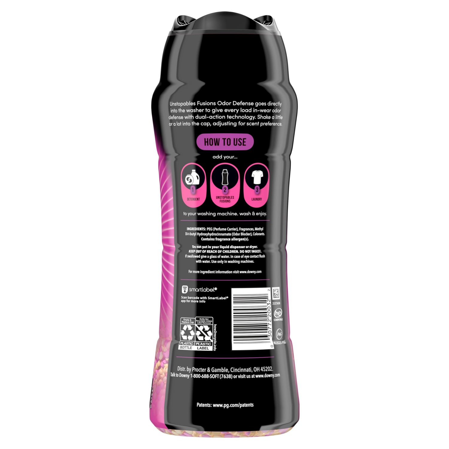 slide 3 of 8, Downy Unstopables Fusions Odor Defense In-Wash Laundry Scent Booster Beads, Sunrise + Nectar Scent, 21.1 OZ, 2-in-1 Laundry Beads for Odor Defense, 21.1 oz