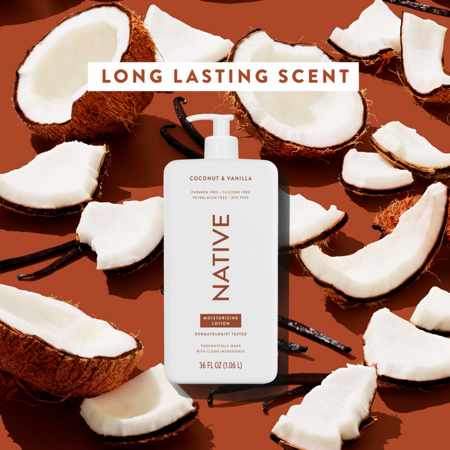 slide 6 of 7, Native Coconut & Vanilla Moisturizing Lotion, 36 oz